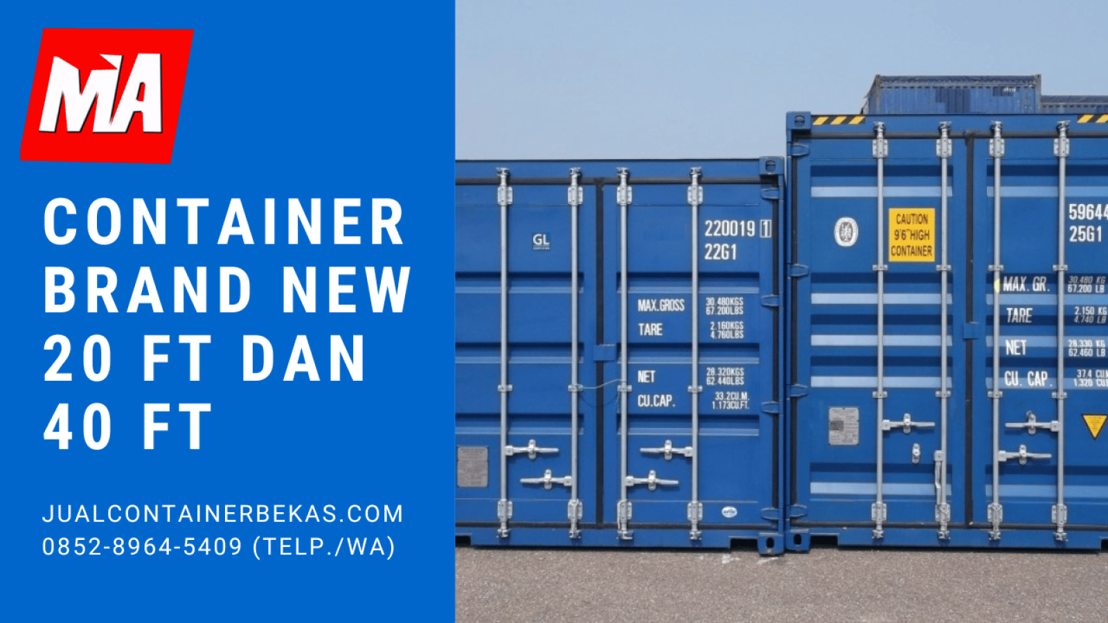 Container Brand New 20 Ft dan 40 Ft